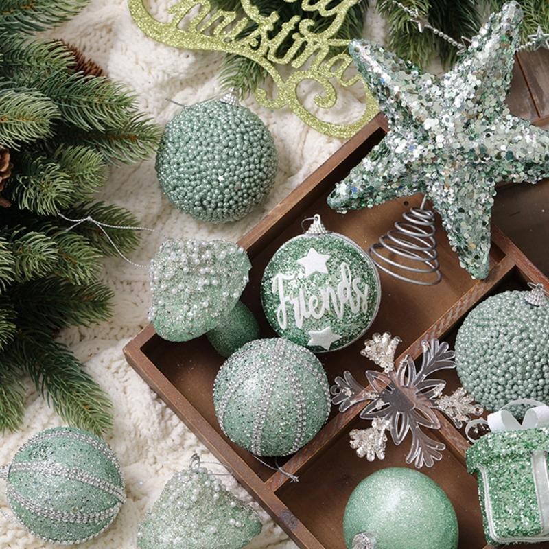 Shatterproof Christmas Tree Hanging Pendants Shimmering Baubles for Holiday Decoration Indoor and Outdoor Ornament