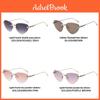 Cats Eye Frameless Sunglasses With Uv400 Protection For Fashionable Summer Outings