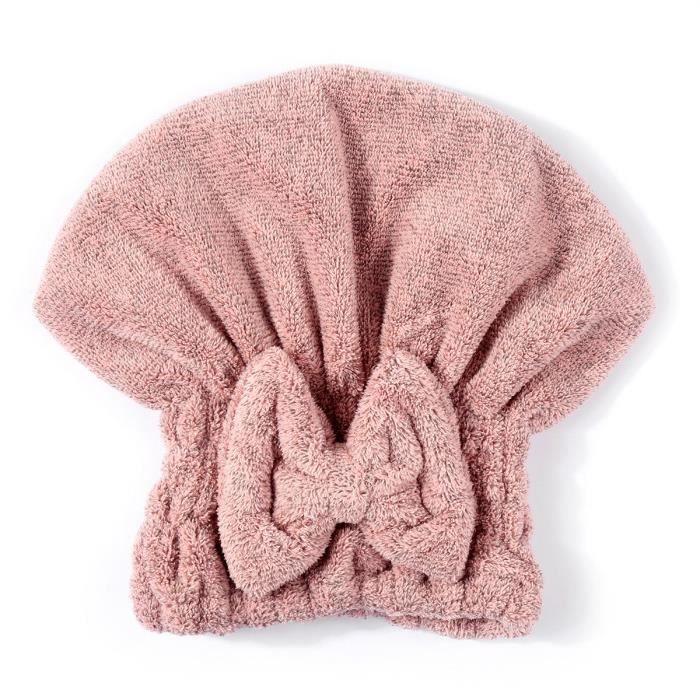 Serviette Sèche Cheveux - PALOMA BEAUTIES - 5 Minutes - Super Absorbante - Rose - Naturelle