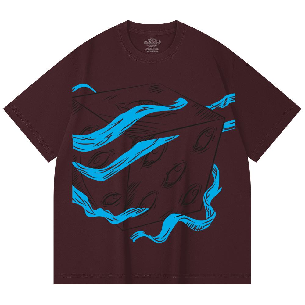 230 Gsm 100% Cotton Jujutsu Kaisen V59 Gojo Print Unisex Heavy Cotton T Shirt