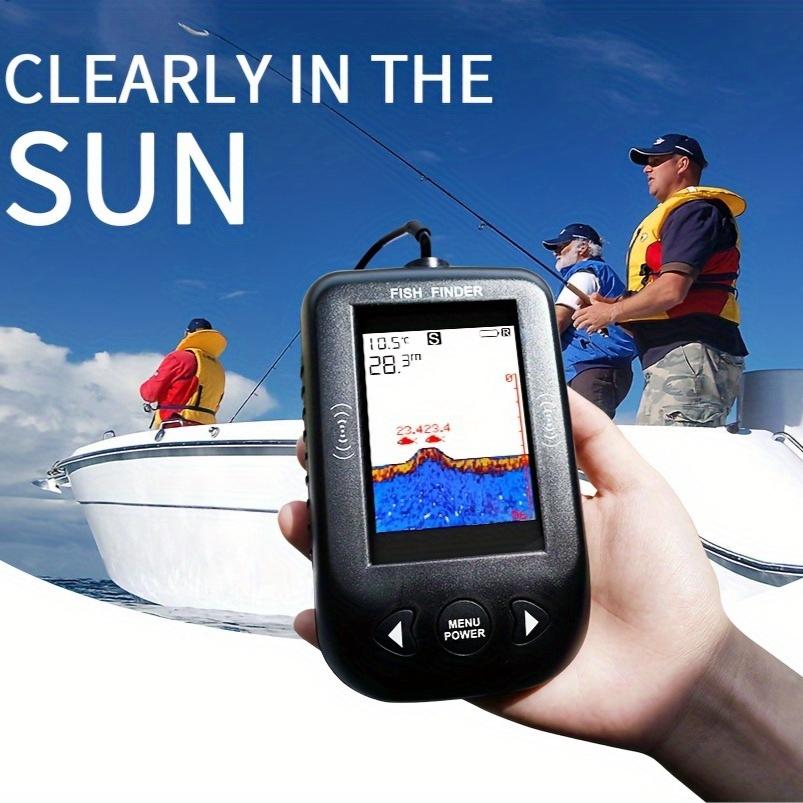Portable Fish Finder Fishing Sonar Sounder High Quality Color HD screen Wired Alarm Transducer Fishfinder Fishing Echo Sounder
