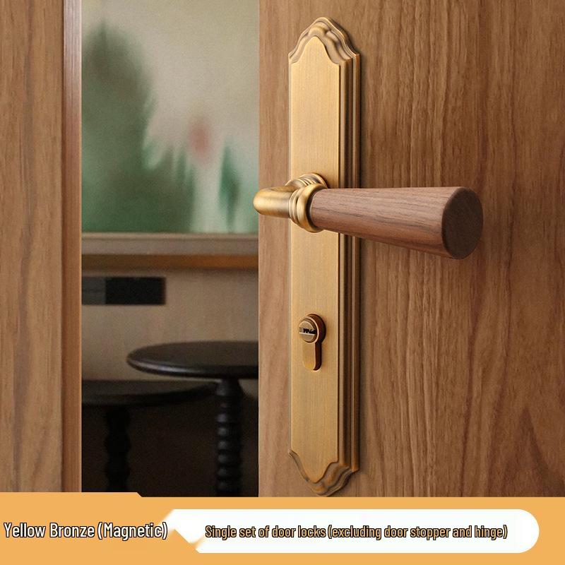 Vintage-Style Zinc Alloy Mute Door Handle for Bedrooms