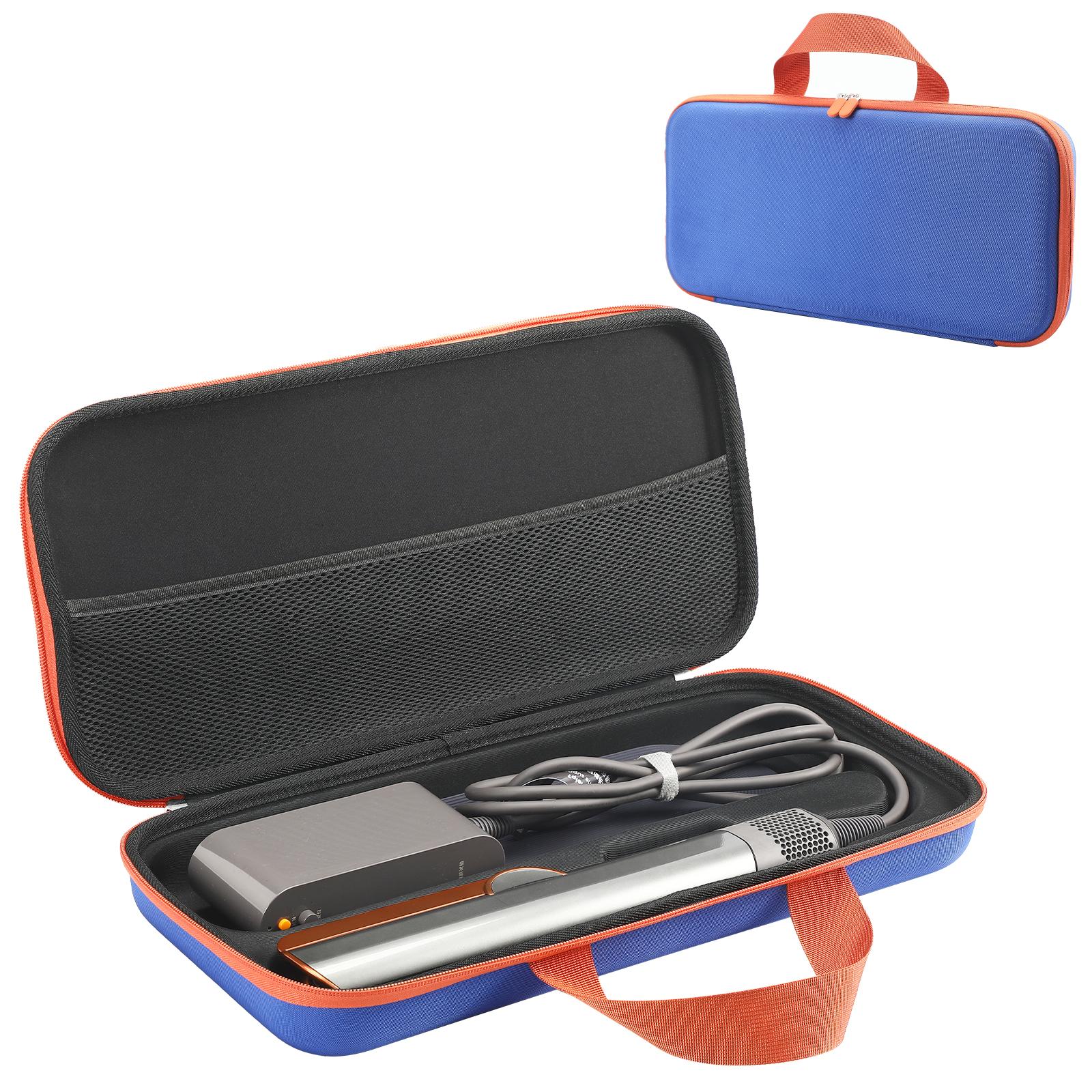 

Жесткий чехол для переноски, ударопрочный, устойчивый к царапинам, дорожная сумка с сетчатым мешком для выпрямителя волос Dyson Airstrait HT01 синий