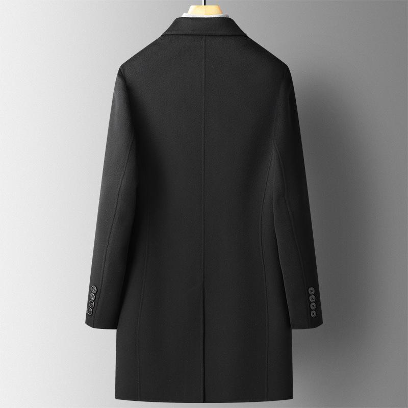 Autumn and Winter Removable Goose Down Lining Double-sided Woolen Cashmere Coat Men's Medium-length Woolen Coat Trendy Wool Coat