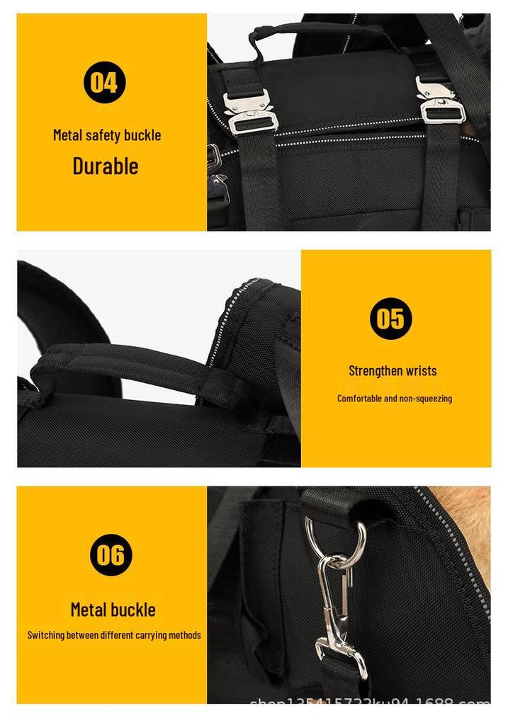 BABYDOBO Double Shoulder Crossbody Backpack for Medium & Small Dogs - Portable Cycling Pet Carrier