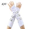 Unisex Fashion Gloves Goth Arm Warmers Fingerless for Women, Punk Metal Buckle Elastic Costume Accessories Warmers, Gothic Steampunk Sleeves, Cosplay