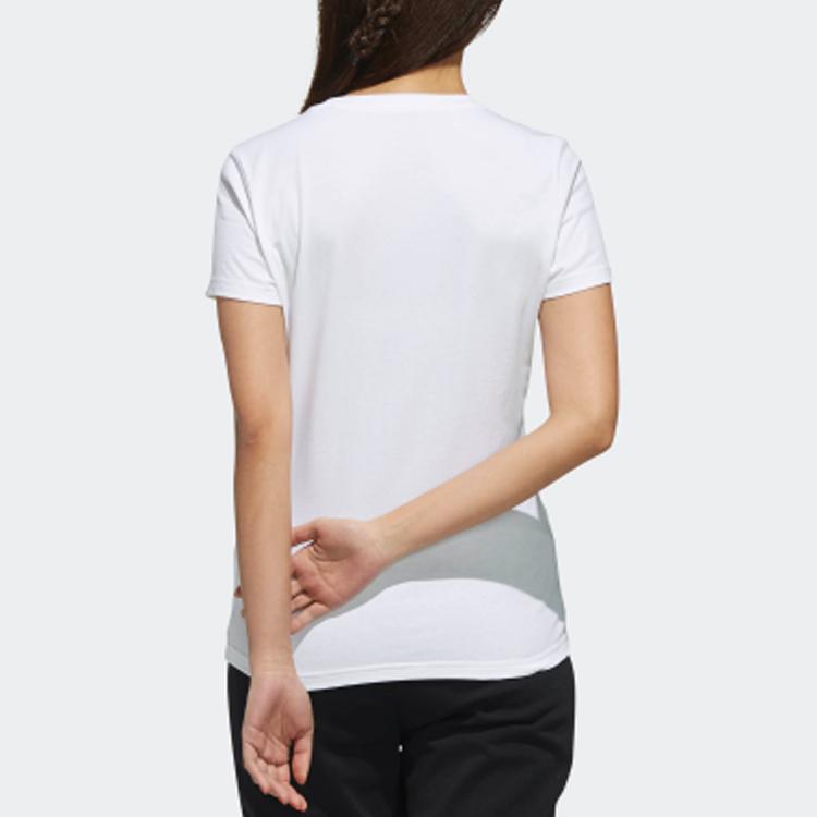 Adidas Neo Sport Round Neck Straight T-Shirt Women Tops White EA0328