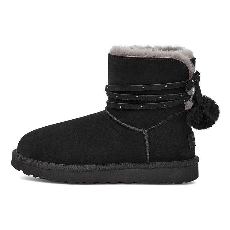 UGG Mini Bailey Bow Pom 'Black' Women's 1125382-BLK