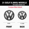 1set Black Hollow out style Car Front Grill Badge Emblem SS15 Stickers Car Logo Accessories For VW Golf 4 5 8(MK8) 7(MK7) sportvan