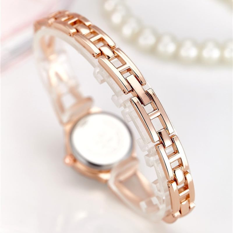 JewelryWe Sparkly Cute Simple and Perfect for Birthdays and Day Women's Watch, Fashionable, Valentine's (Pink Gold)