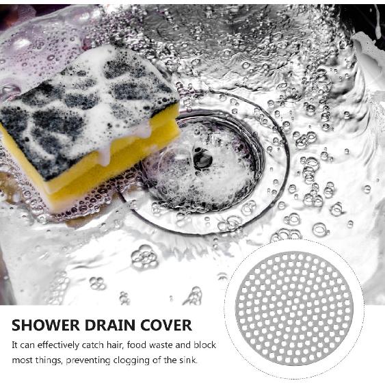 4Pcs Stainless Steel Drain Covers Hair Catcher Filter for Shower Bathroom Bathtub and Sink Round Floor Rustproof Easy To Use