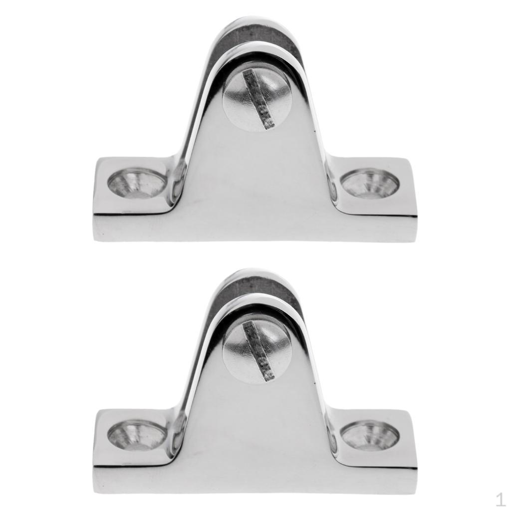 2 Pieces Polished 316 Stainless Hinge Angle Plate with Bolt