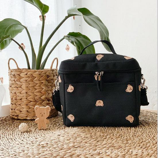 2024 Korean Style Children's Little Bear Insulated Stroller Storage Bag