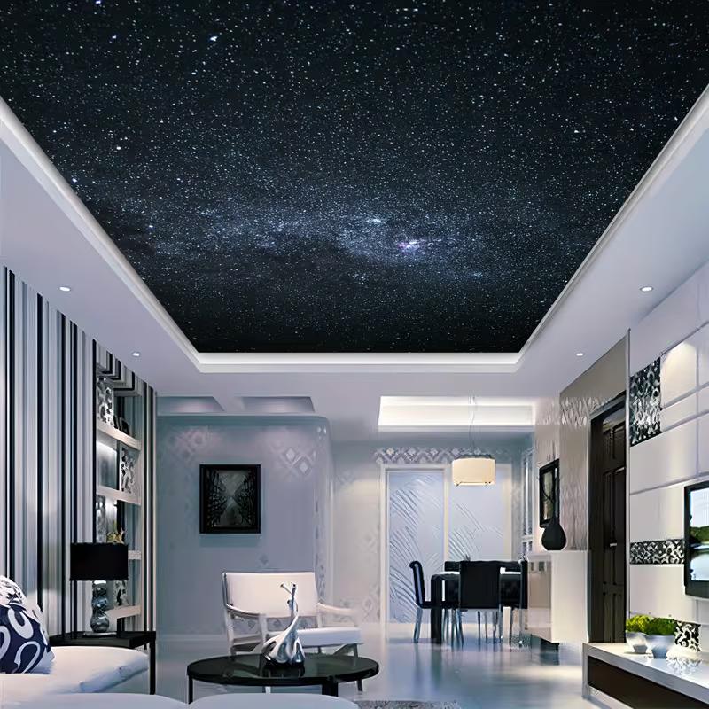 2D Dark Starry Sky Tapestry, Universe Galaxy Wall Hanging for Home Decoration