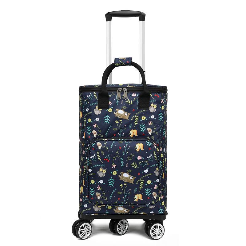 Foldable Large Capacity Portable Grocery Cart with Universal Wheels
