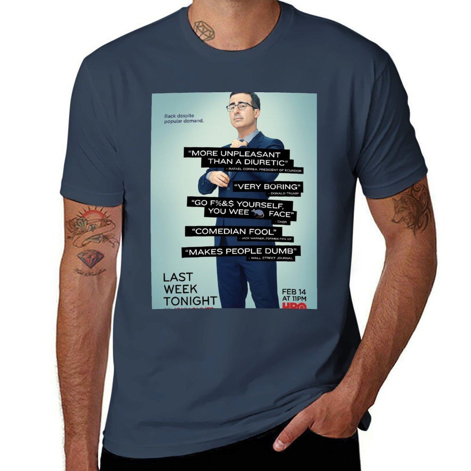 Футболка Last Week Tonight мужские футболки высокое качество люксовый бренд смешные футболки мужские мужские футболки для мужчин повседневная футболка S