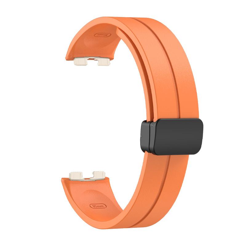 

Magnetic Band for Huawei Band 10 9 8 Sports Silicone Strap for huawei band10 band9 band8 Replacement Bracelet Wristband Huawei Band 8-9-10 помаранчевий