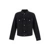 Denim Jackets Men's Black Lapel Moderate Straight Fit FC65DV3019EJ-99