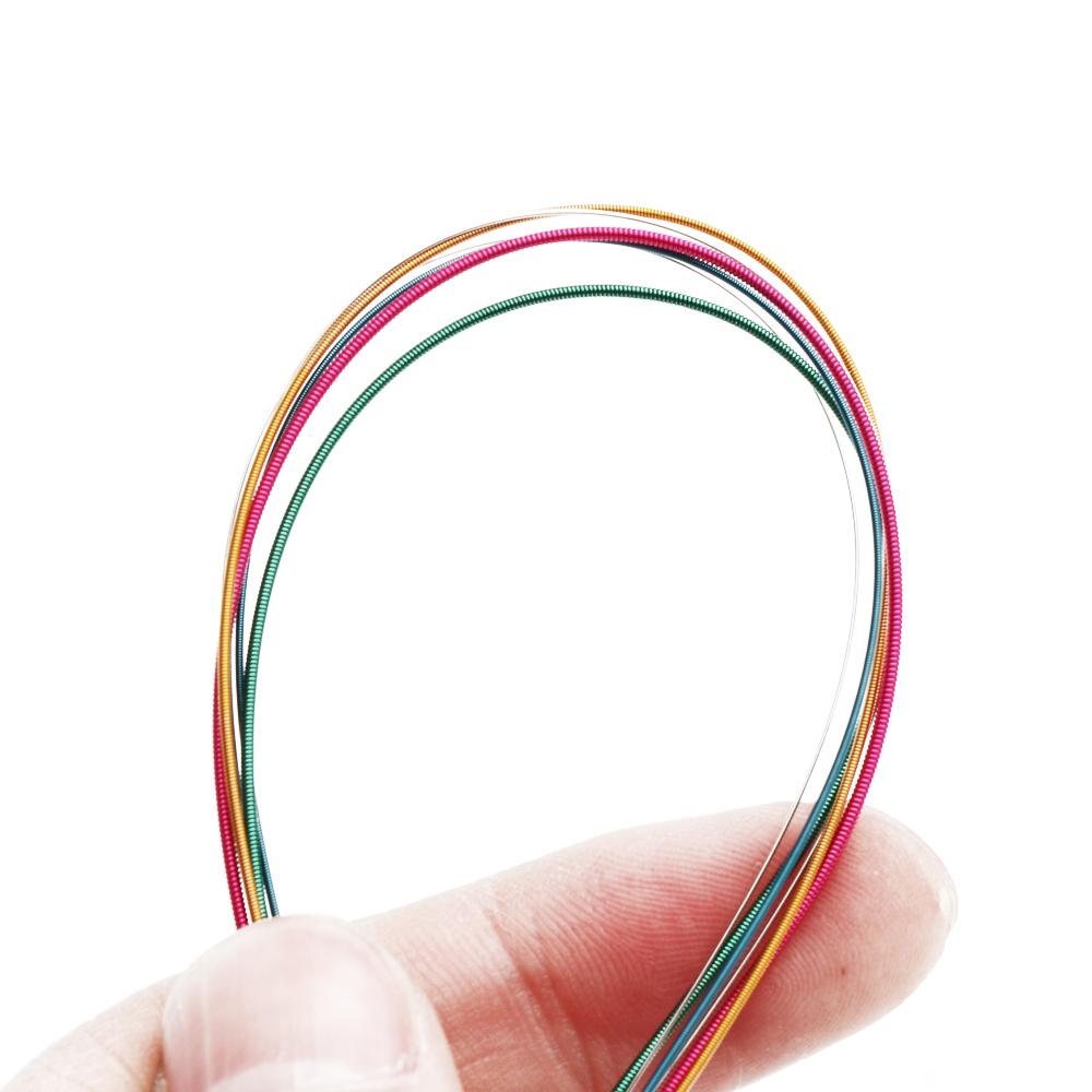 Colorful Rainbow Acoustic Guitar Strings Steel Material Light Musical Instrument Parts E-A Professional Universal Brand New