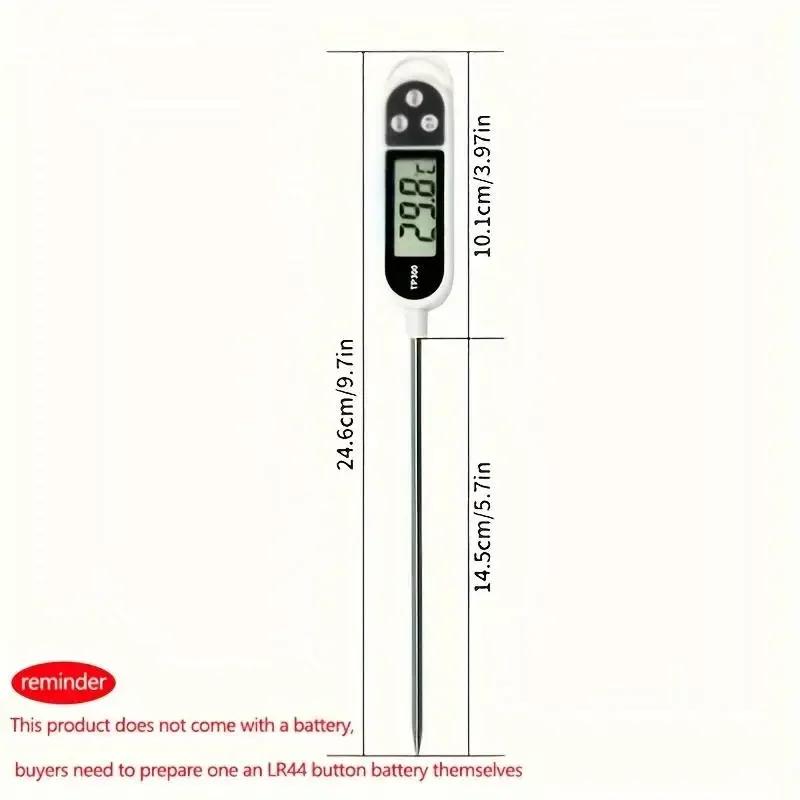 1pc Digital Cooking Thermometer, Real-time Reading of Kitchen Thermometer, Suitable for Meat, Seafood, Barbecue