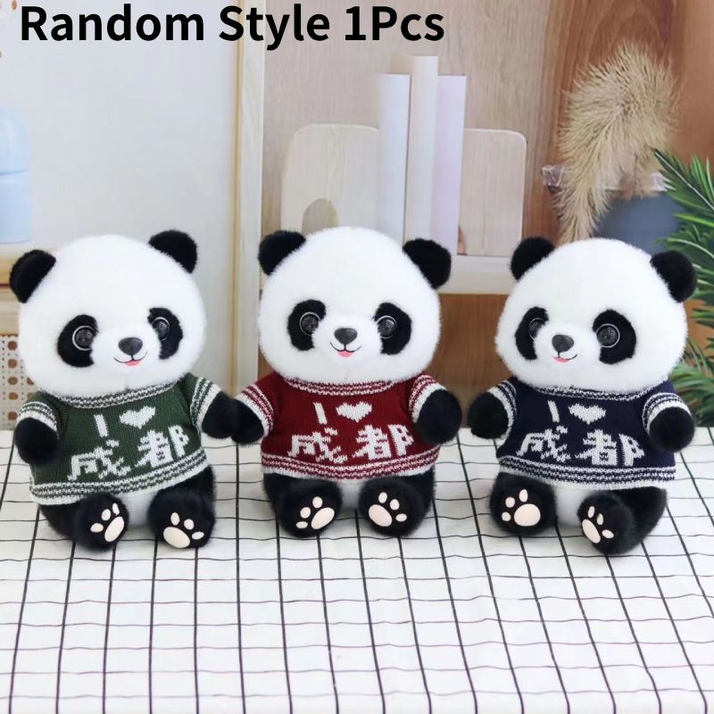Simulation Panda Doll Short Plush Toy Children Gift Cute Soft And Comfortable