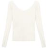 V-neck Bottom Sweater Knitwear Women's New Autumn Design Sense Slit Slim Body with Sweater Student Top