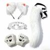 New Halloween-style fox mask for masquerade balls, featuring a half-face fox demon cat mask and a fox tail accessory