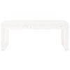 VidaXL Garden Bench White 110x38x45 Cm Solid Pine Wood 825094