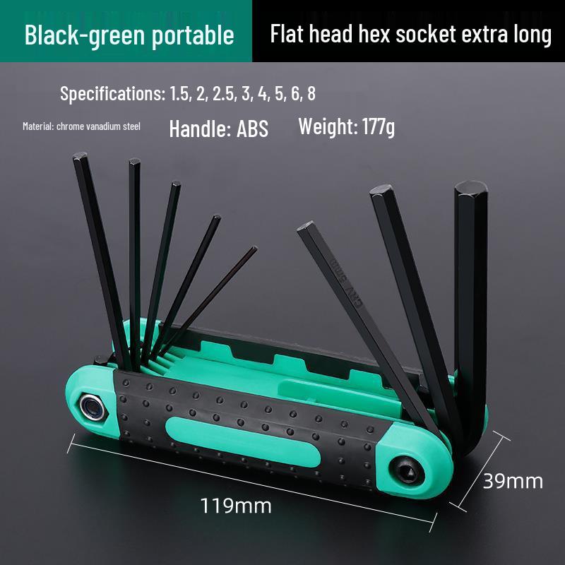 Compact Folding Multi-Tool Set: Metric & Imperial Hex, Torx, Screwdriver