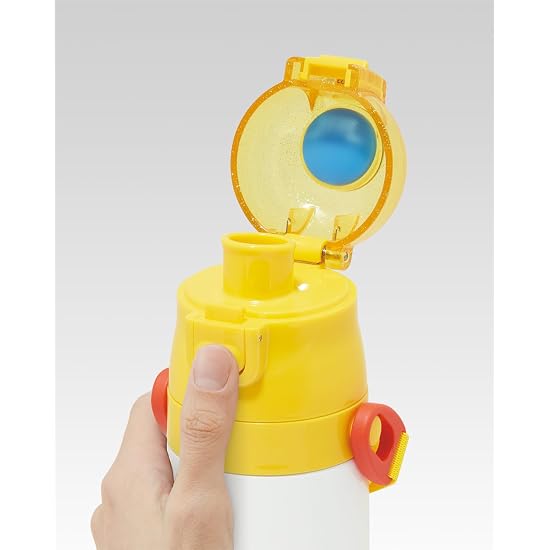 Skater Kids' 2-Way Stainless Steel Water Bottle, Direct Drink 470ml / Cup Drink 430ml, Mr. Men Littl