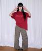 Isjabaibeu Lace Layered Wide Pants - Khaki