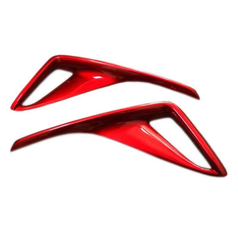 For Toyota CHR C-HR 2017 2018  Car ABS ABS Chromium Red Cover Trim Front and Back Tail Rear Fog Light Lamp Frame Stick Part