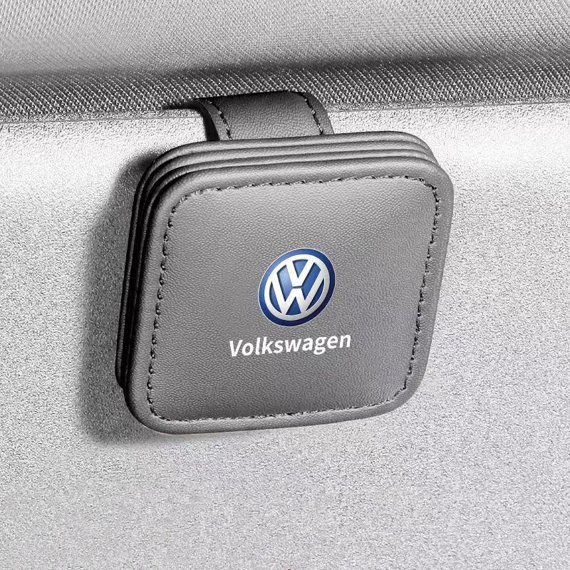 Car Sun Visor Glasses Sunglasses Clip Card Ticket Holder For VW Volkswagen Golf Polo Passat Jetta Interior Mouldings KSDE-U54 Zj8