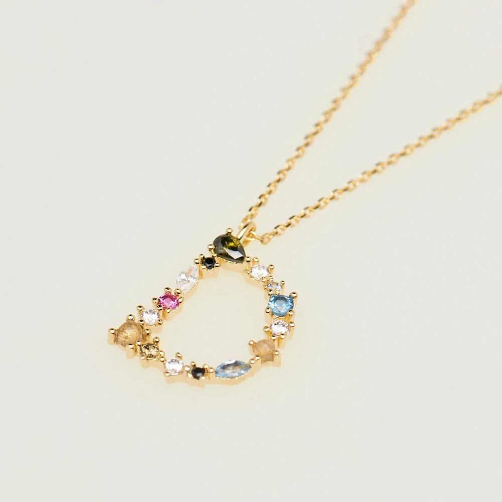 [Pdpaola] Collezione Lettere Collana Iniziale D (Colore Oro Giallo)