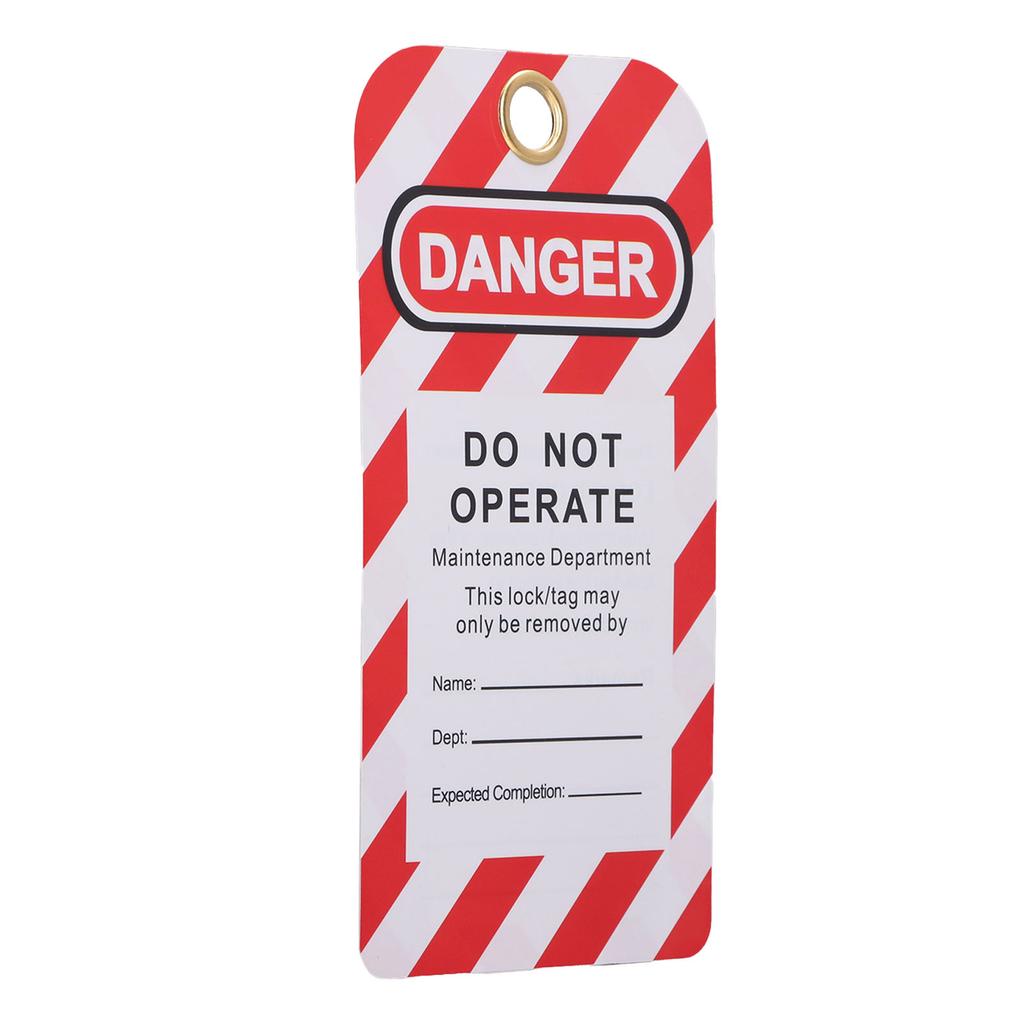 20Pcs Lockout Tagout Tags Kit PVC Plastic Reusable Engineering Safety Warning Signs Red