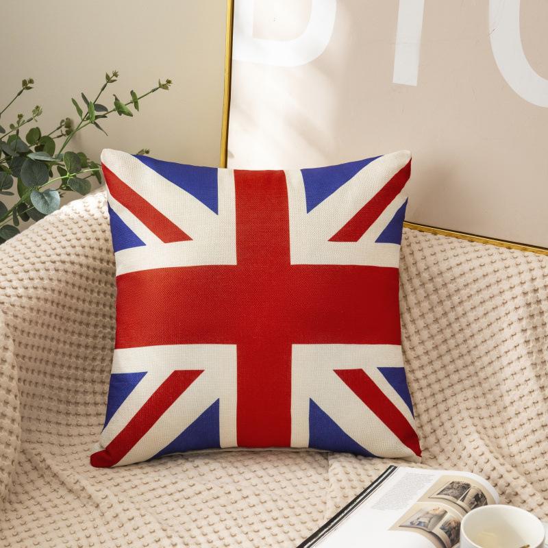 Linen Digital Print Cushion Bedside Backrest Cartoon Cute Car Pillow