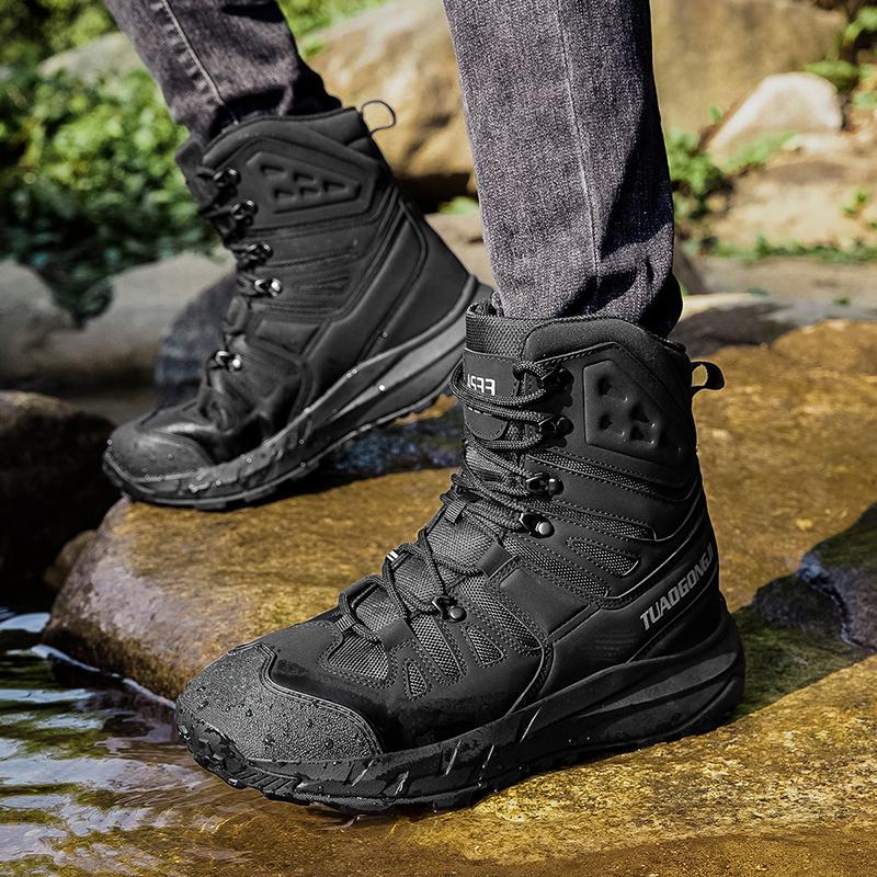 Męskie buty trekkingowe Nowe buty na platformie Outdoorowe taktyczne sneakersy Botki