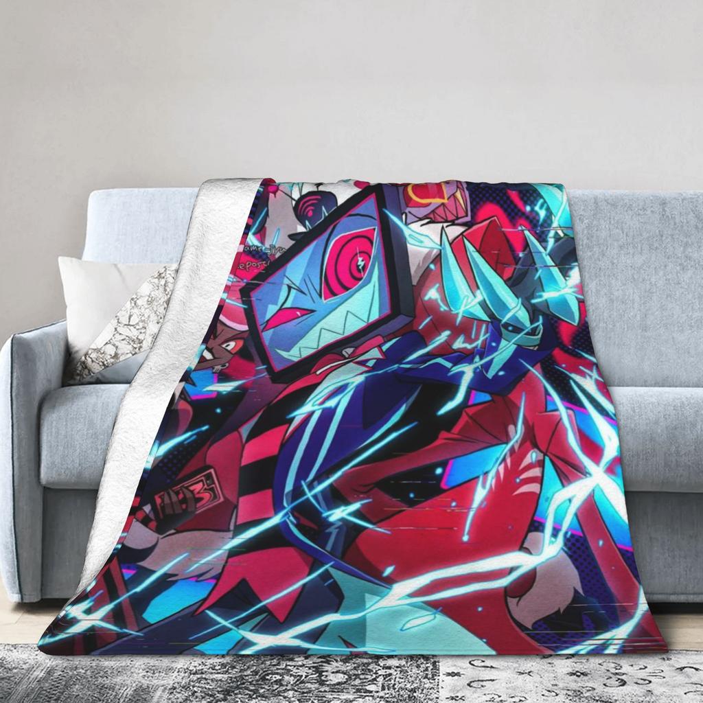 Hazbins Hotels Alastor Vox 2 Print Blanket For Men Women Super Soft Cozy Throw Blankets for Sofa 50x60 Inches Multiple Sizes