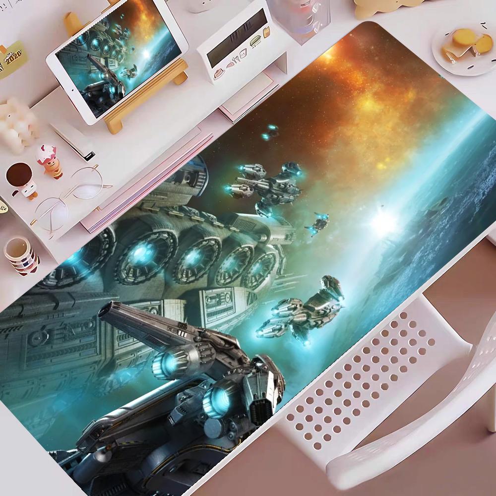 Space War Mouse Pad Gaming Mouse Pad Mouse Pad with Edges and NonSlip Rubber Base Extended Mouse Pad