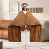 Hooded Blanket Squirrel Casual Home Clothes Thick Warm European And American Cloak Flannel Shawl Women's Bathrobe Blanket