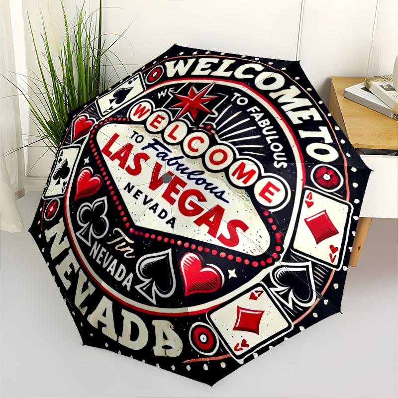 Open/Close Portable Umbrella with 8-Rib Frame & Folding Canopy - Durable Iron Ribs,Compact Travel Umbrella Suitable for All- Use,Casual/Cute