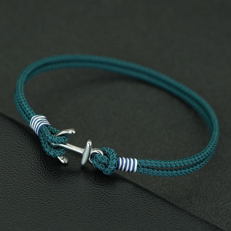 Snyggt Ankararmband för Män Rostfritt Stål Utvalt Högkvalitativt 2 mm Flätat Rep Som Inte Bleknar Eller Deformeras Pulseria Homme