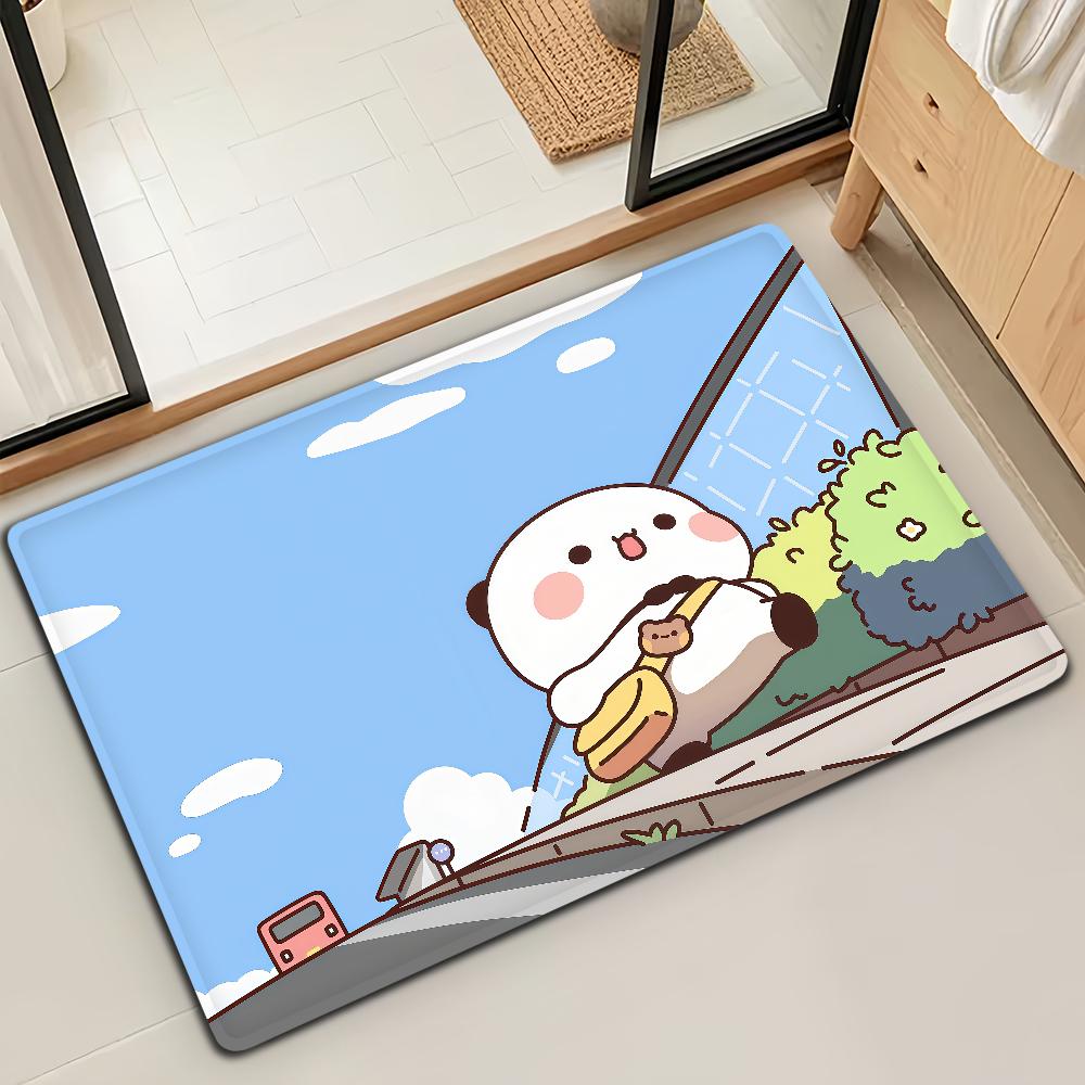 Bubu Dudu Cartoon Anime Door Mat Bath Microfiber Decorative Versatile Flannel Floor Mat Quick Dry Absorbent Non-slip Sole