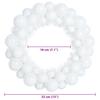 Christmas Ball Wreaths 2 pcs White 33 x 33 x 7 cm Polystyrene