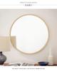 Household wrought iron round makeup mirror custom hotel wall hanging simple bathroom mirror moisture-proof and anti-fouling