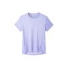 Anta Solid Color Round Neck Short Sleeve T-Shirt Women Tops Purple 162225104-4