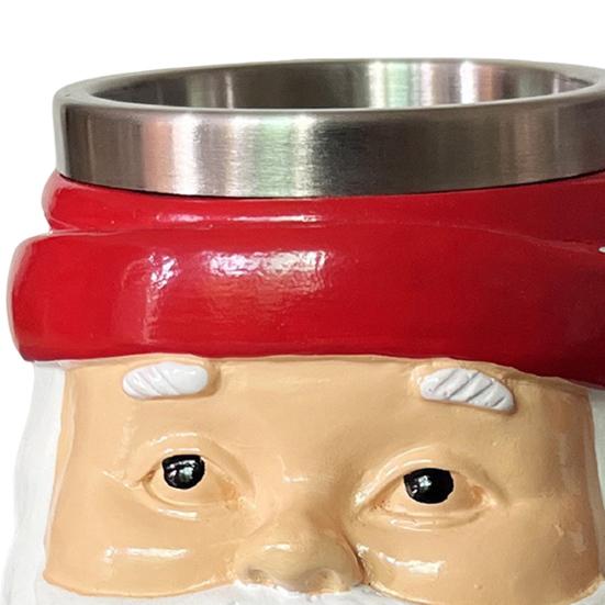 Santa Coffee Mug Stainless Steel Water Cup Hot Beverages Mugs Christmas Themed Drinkware Unique Holiday Gifts for Friends