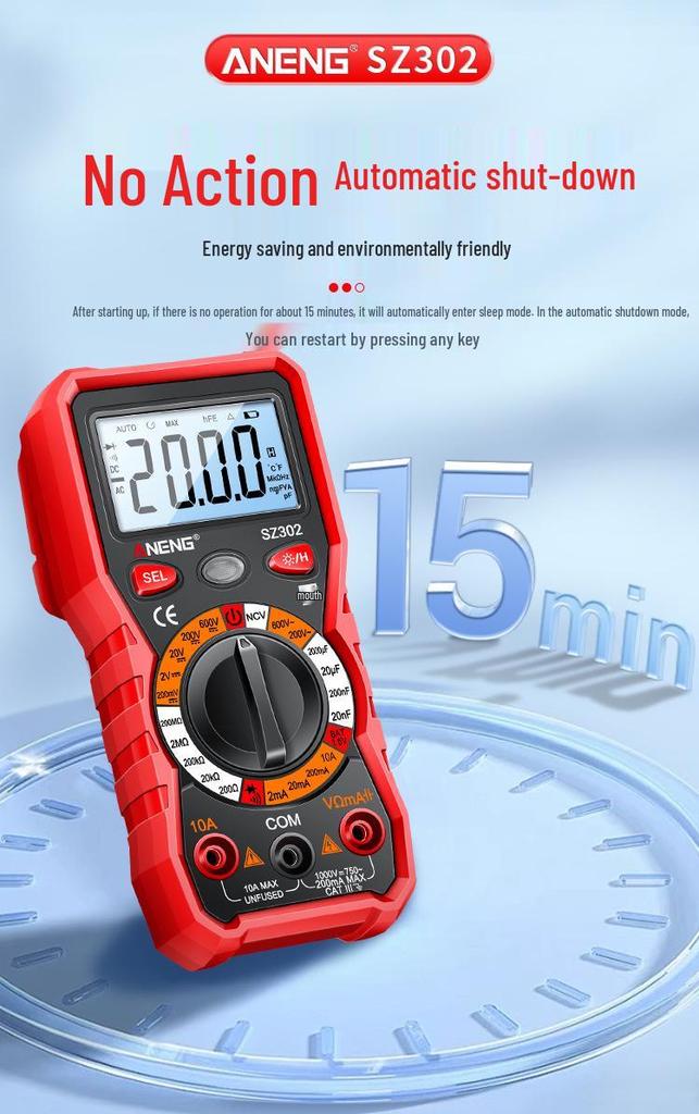 ANENG High Precision Multi-function Digital Multimeter for Electricians SZ302
