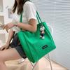 Candy Color Korean Version Canvas Bag Women's Casual Versatile Simple Largecapacity Tote Bag Single Shoulder Ins Style Student Bag