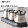 Modern Carbon Steel Tabletop Seasoning Set